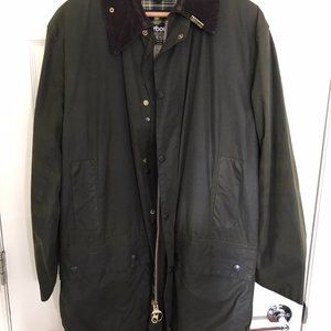 Mens Barbour Waxed Cotton Border Jacket Size 40